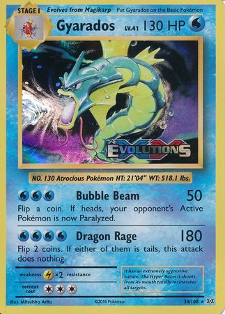 Gyarados (34/108) (XY Evolutions Prerelease) [XY: Black Star Promos] | Golgari Games