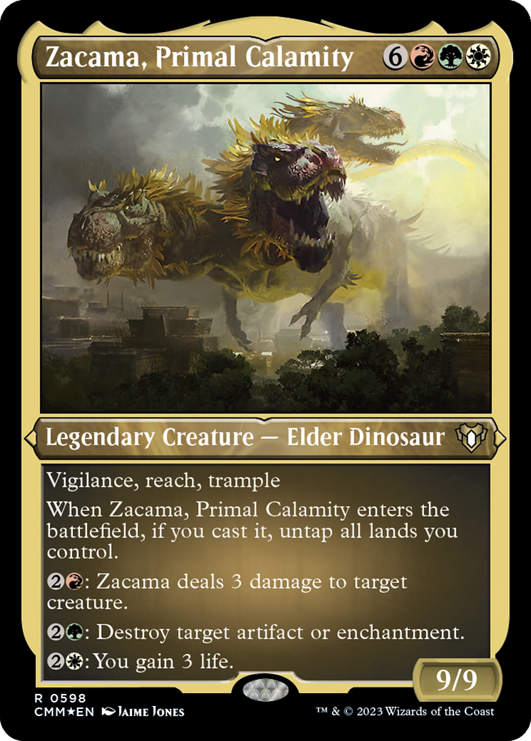 Zacama, Primal Calamity (Foil Etched) [Commander Masters] | Golgari Games