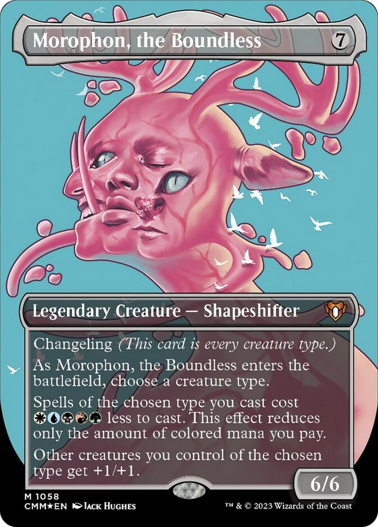 Morophon, the Boundless (Borderless Textured Foil Frame Break) [Commander Masters] | Local Legends