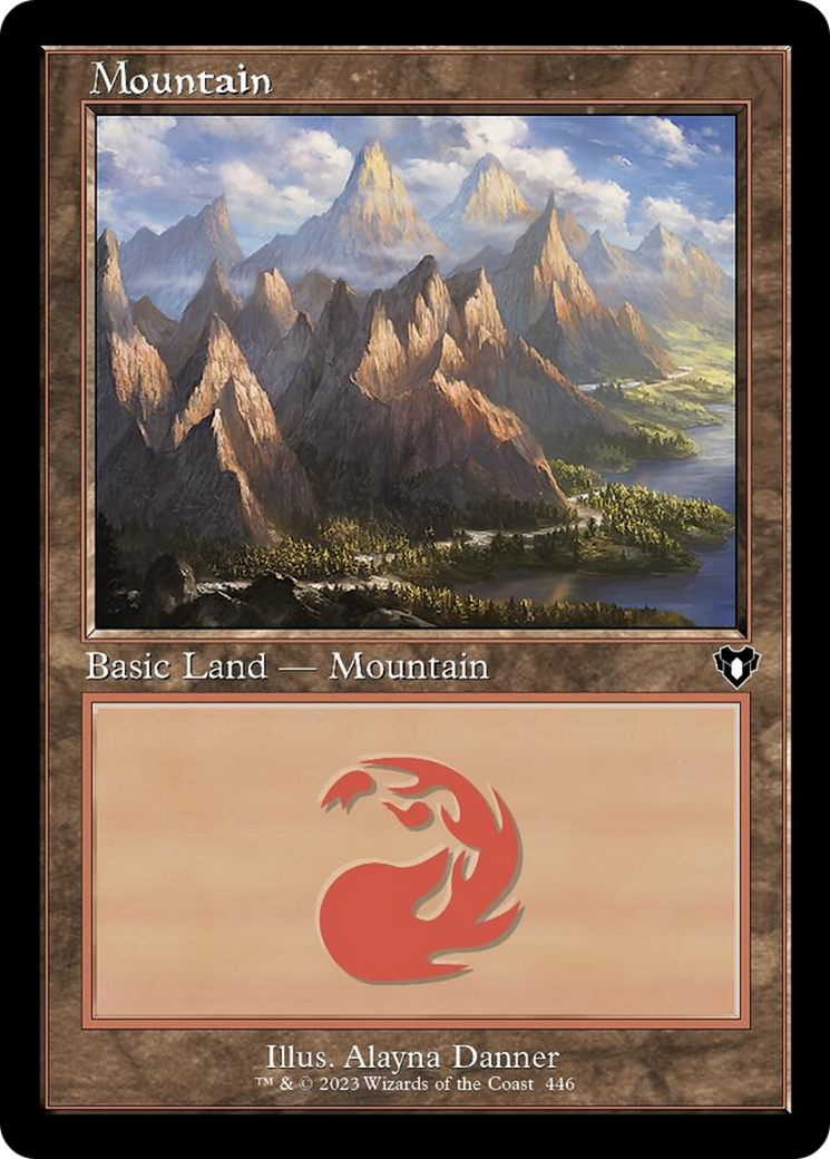 Mountain (446) (Retro) [Commander Masters] | Local Legends