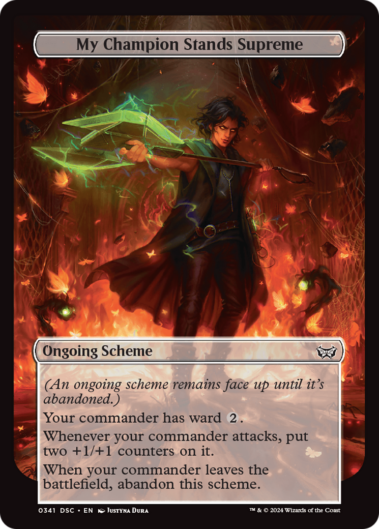 My Champion Stands Supreme (Full Art) [Duskmourn: House of Horror Commander] | Golgari Games