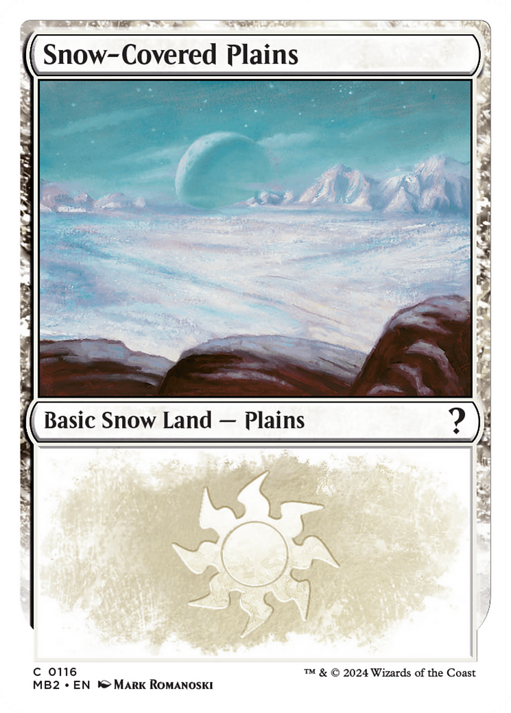 Snow-Covered Plains (White Border) [Mystery Booster 2] | Golgari Games