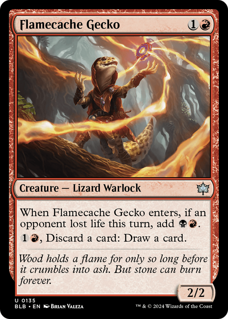 Flamecache Gecko [Bloomburrow] | Local Legends