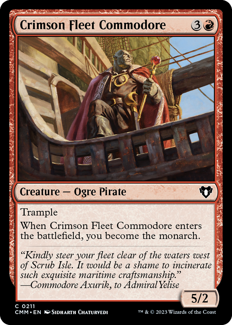 Crimson Fleet Commodore [Commander Masters] | Golgari Games