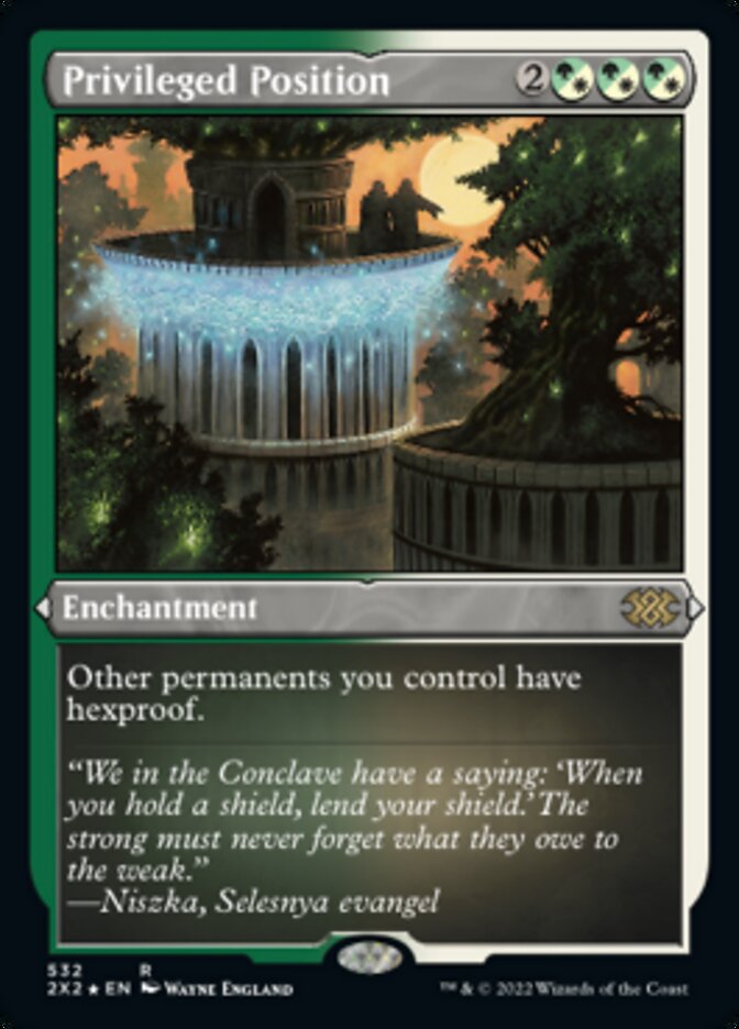 Privileged Position (Foil Etched) [Double Masters 2022] | Local Legends