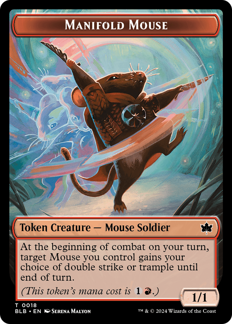 Sword // Manifold Mouse Double-Sided Token [Bloomburrow Tokens] | Golgari Games