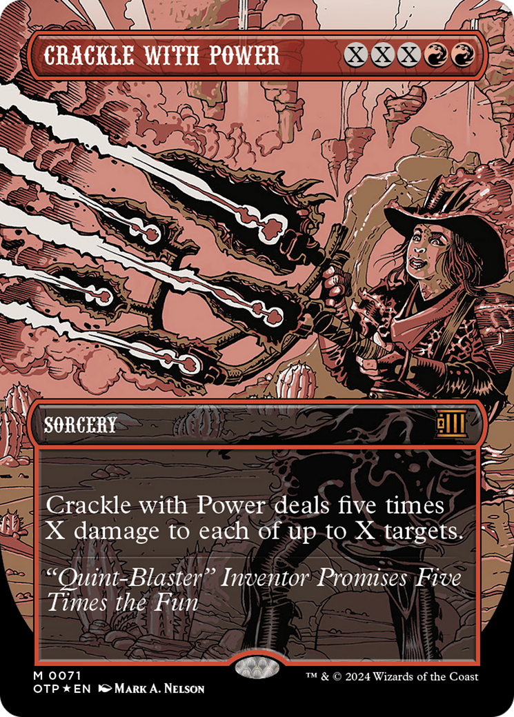 Crackle with Power (Textured Foil) [Outlaws of Thunder Junction: Breaking News] | Golgari Games