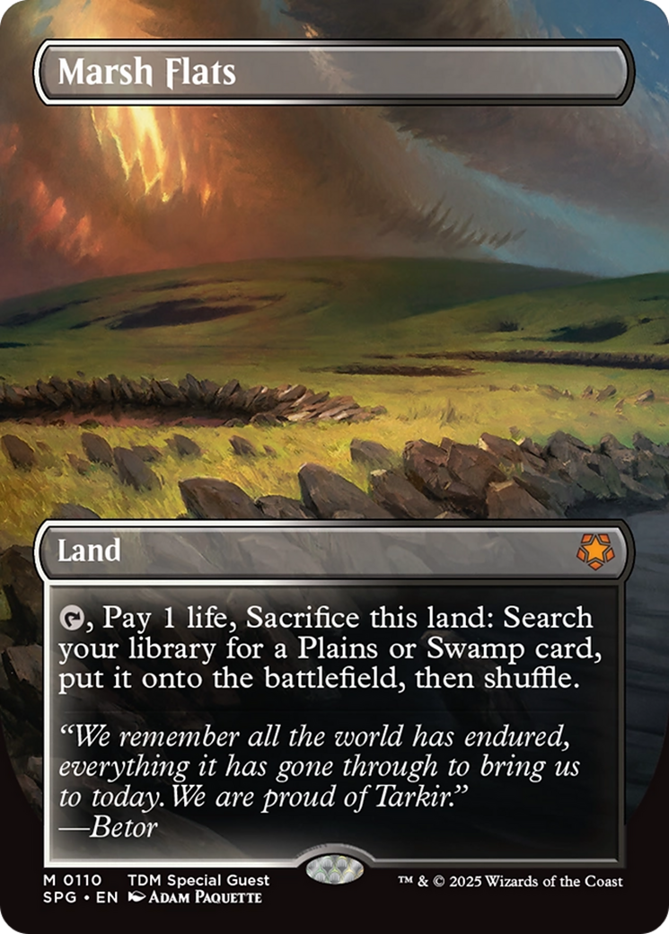 Marsh Flats (Borderless) [Tarkir: Dragonstorm Special Guests] | Local Legends