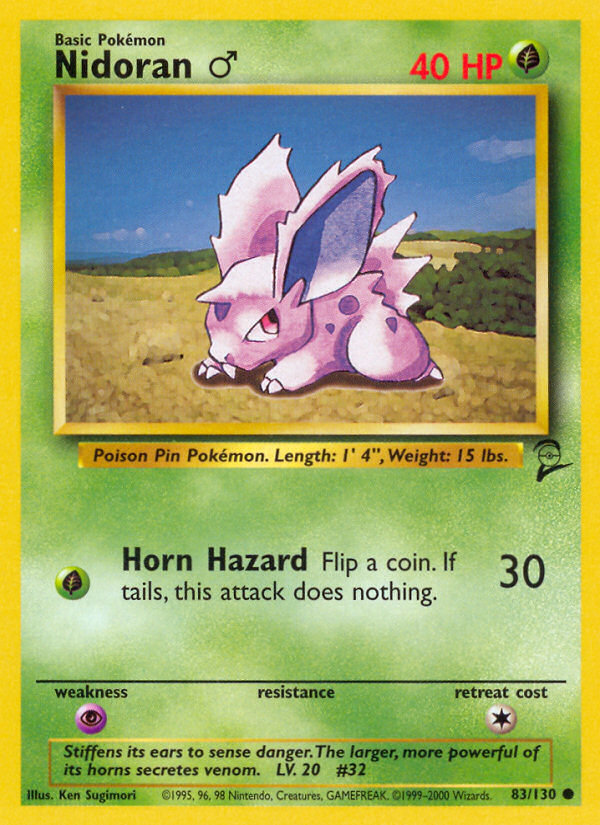 Nidoran (83/130) (Male) [Base Set 2] | Local Legends
