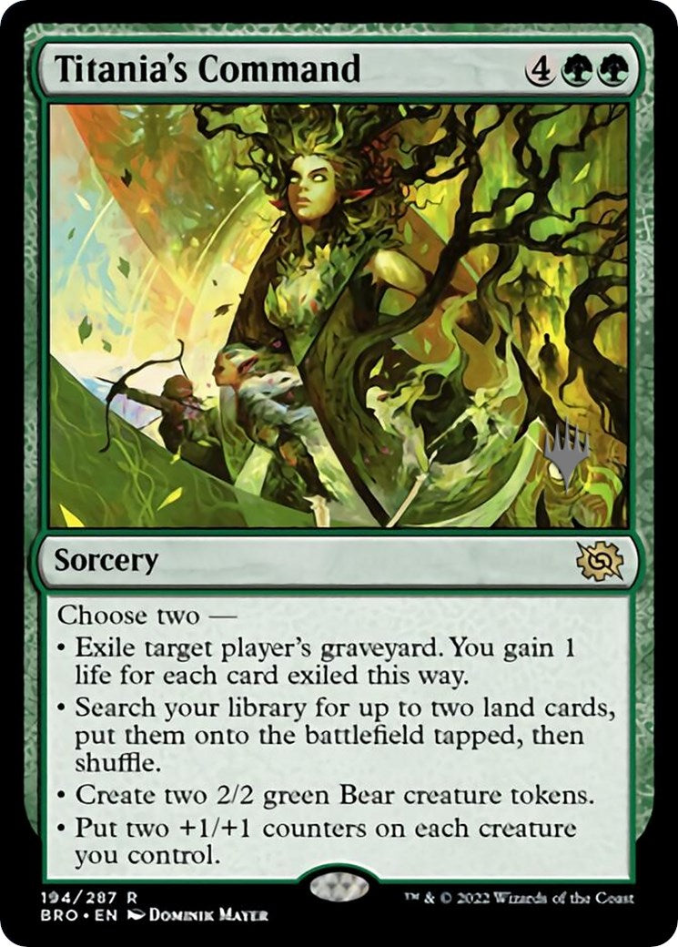 Titania's Command (Promo Pack) [The Brothers' War Promos] | Golgari Games