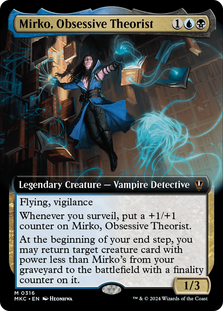 Mirko, Obsessive Theorist (Extended Art) [Murders at Karlov Manor Commander] | Local Legends