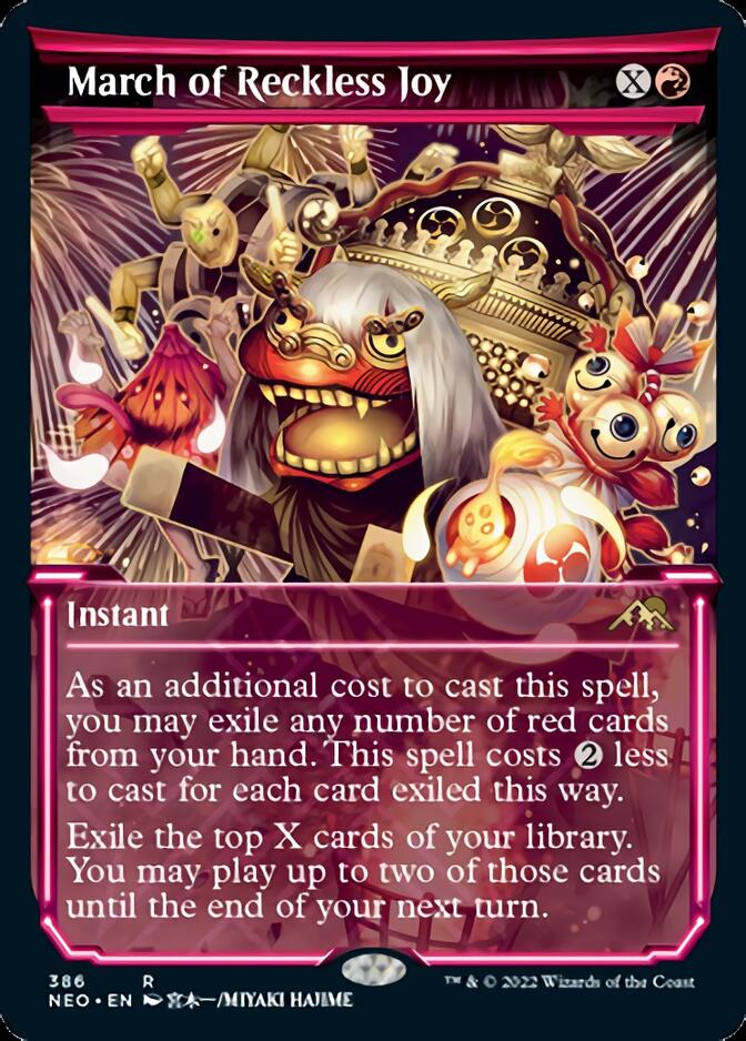 March of Reckless Joy (Showcase Soft Glow) [Kamigawa: Neon Dynasty] | Local Legends