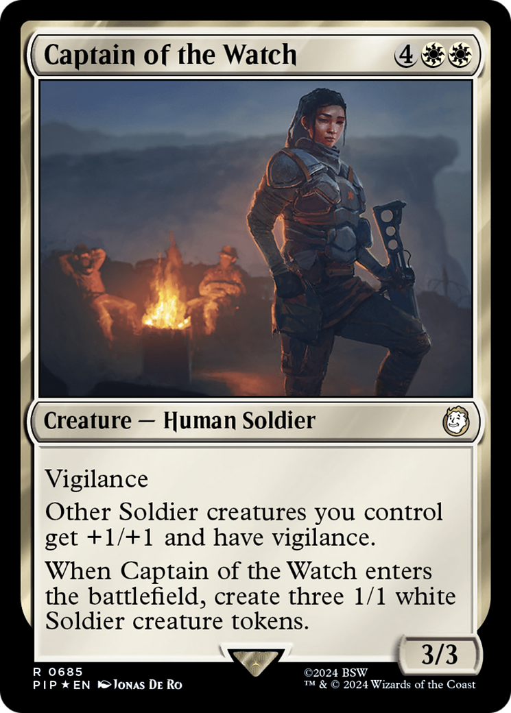 Captain of the Watch (Surge Foil) [Fallout] | Golgari Games