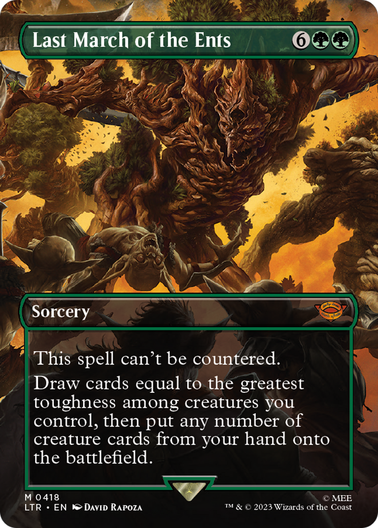 Last March of the Ents (Borderless Alternate Art) [The Lord of the Rings: Tales of Middle-Earth] | Local Legends
