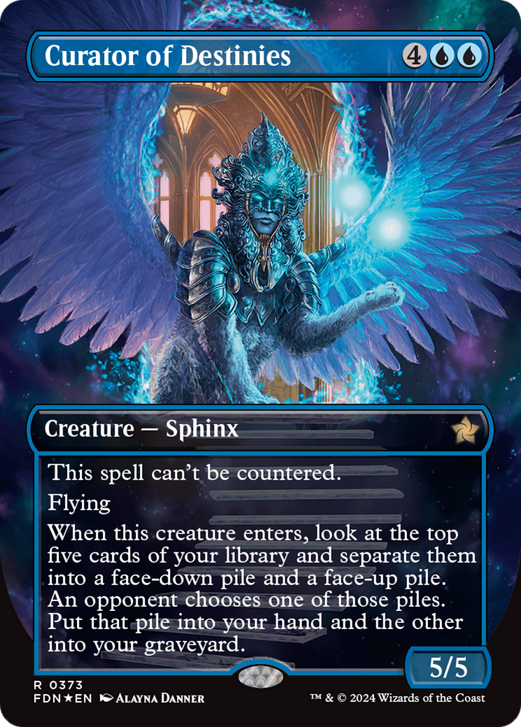 Curator of Destinies (Borderless) (Mana Foil) [Foundations] | Local Legends