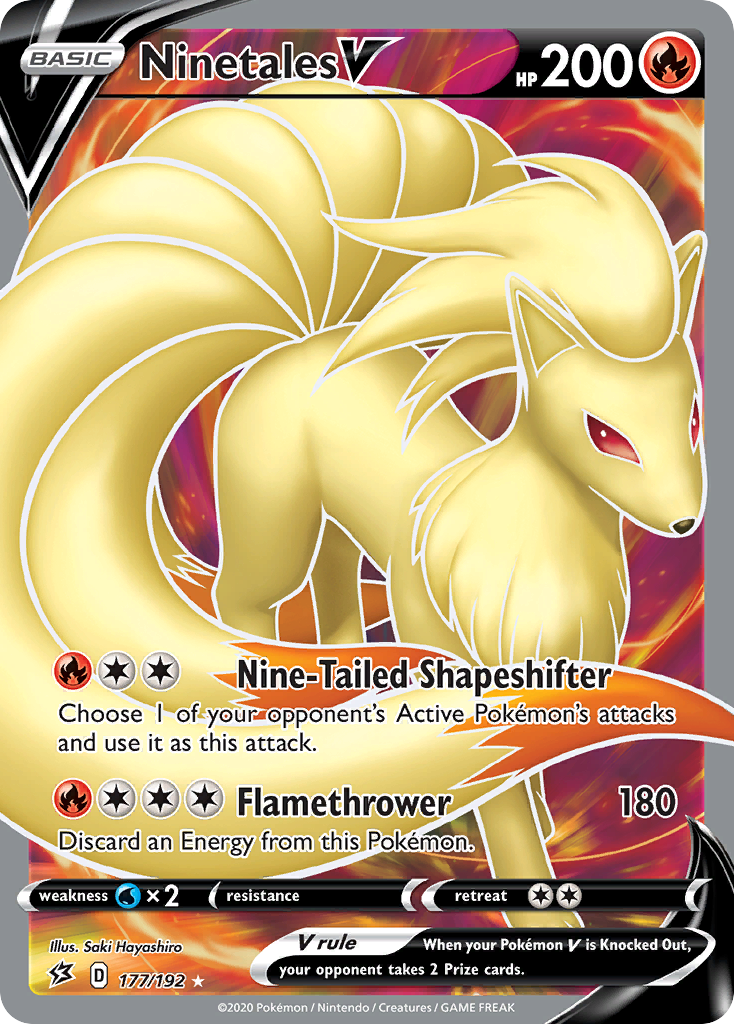 Ninetales V (177/192) [Sword & Shield: Rebel Clash] | Golgari Games