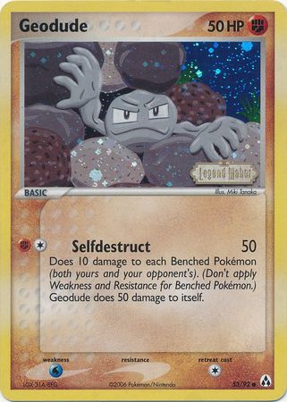 Geodude (53/92) (Stamped) [EX: Legend Maker] | Local Legends