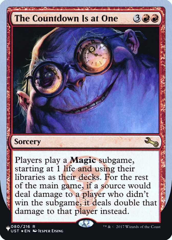 The Countdown Is at One (Unfinity Foil Edition) [The List] | Local Legends