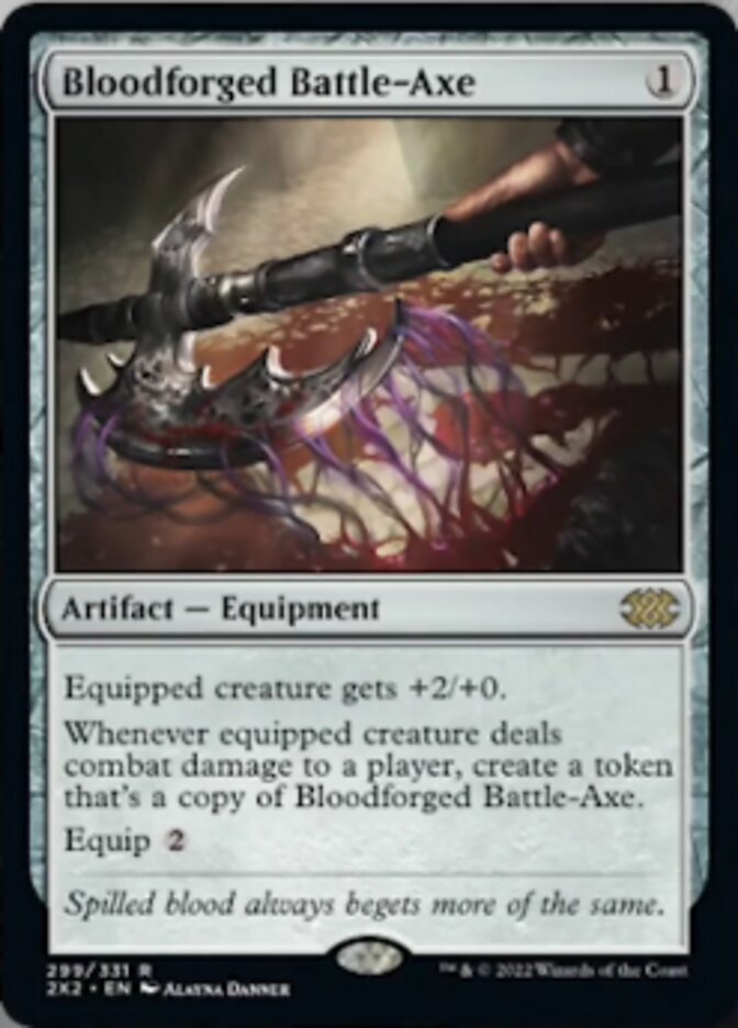 Bloodforged Battle-Axe [Double Masters 2022] | Local Legends