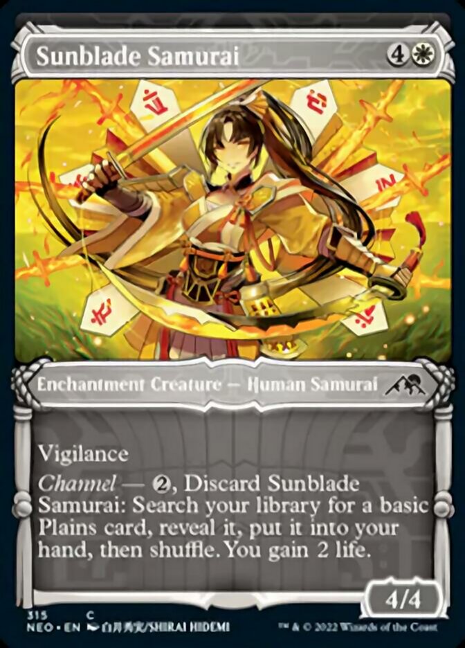 Sunblade Samurai (Showcase Samurai) [Kamigawa: Neon Dynasty] | Golgari Games