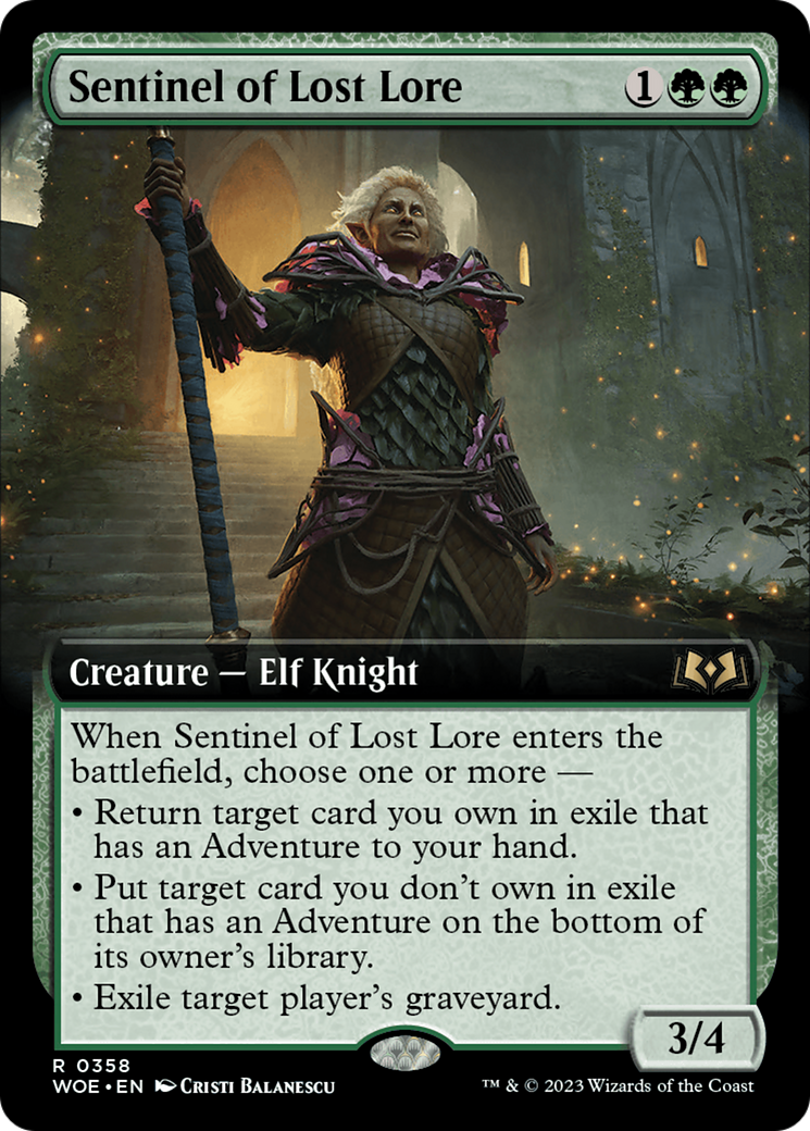 Sentinel of Lost Lore (Extended Art) [Wilds of Eldraine] | Local Legends