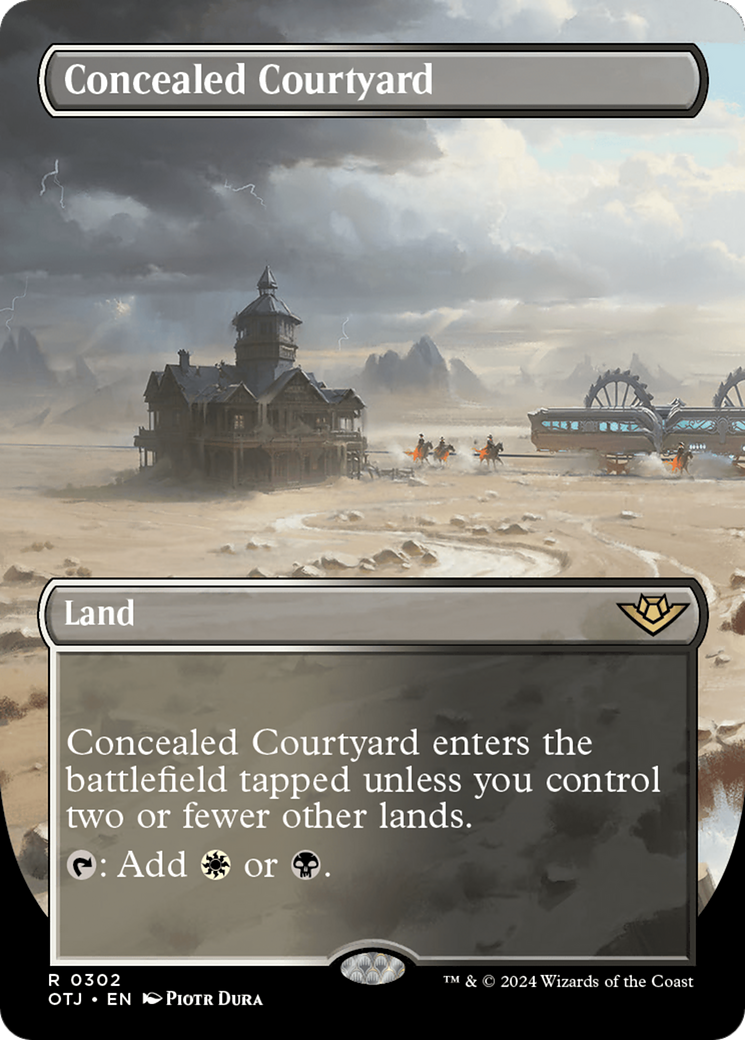 Concealed Courtyard (Borderless) [Outlaws of Thunder Junction] | Golgari Games