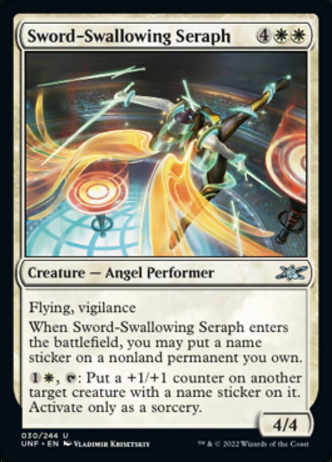 Sword-Swallowing Seraph [Unfinity] | Golgari Games