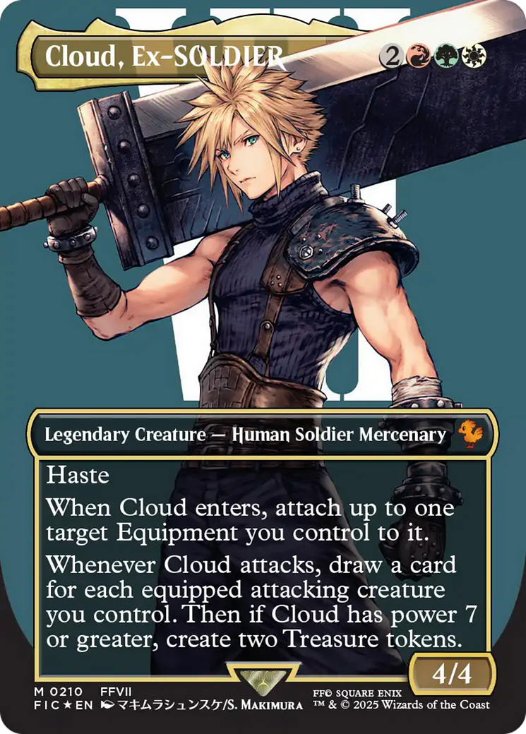 Cloud, Ex-SOLDIER (Borderless) (Surge Foil) [FINAL FANTASY Commander] | Local Legends