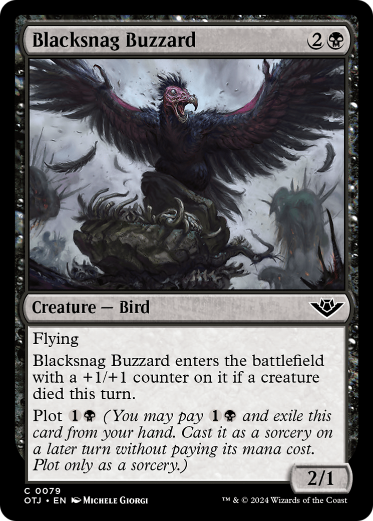 Blacksnag Buzzard [Outlaws of Thunder Junction] | Local Legends