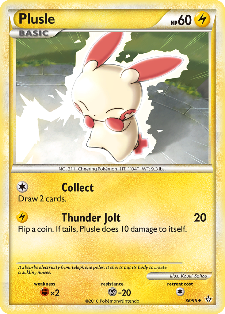 Plusle (36/95) [HeartGold & SoulSilver: Unleashed] | Golgari Games