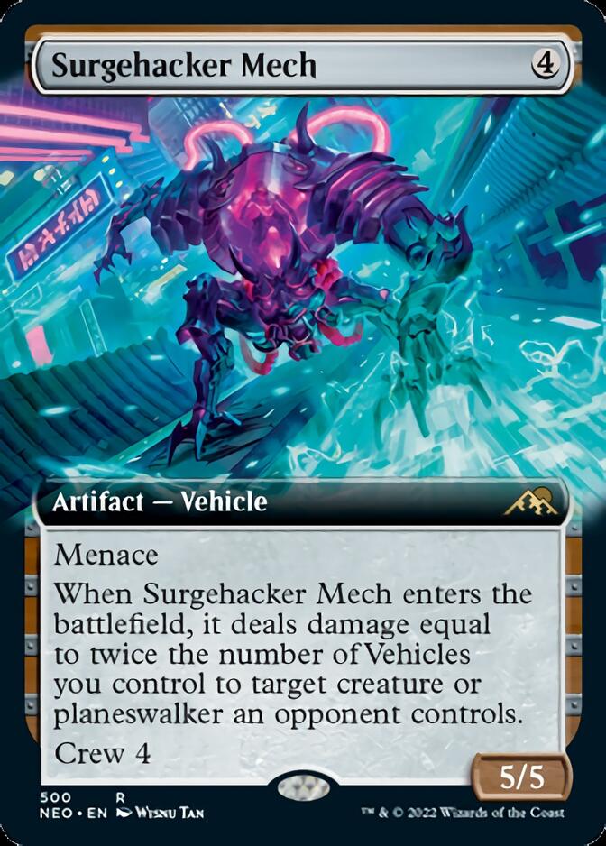 Surgehacker Mech (Extended Art) [Kamigawa: Neon Dynasty] | Golgari Games