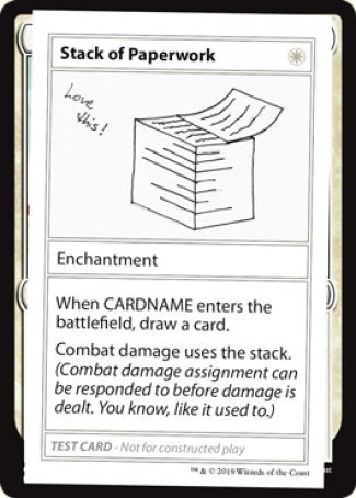 Stack of Paperwork (2021 Edition) [Mystery Booster Playtest Cards] | Local Legends