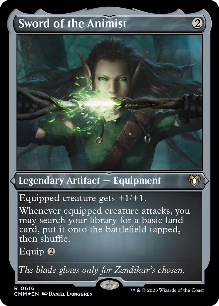 Sword of the Animist (Foil Etched) [Commander Masters] | Local Legends
