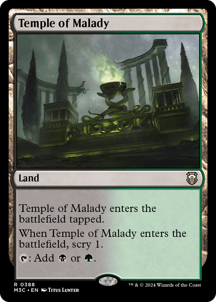 Temple of Malady (Ripple Foil) [Modern Horizons 3 Commander] | Local Legends
