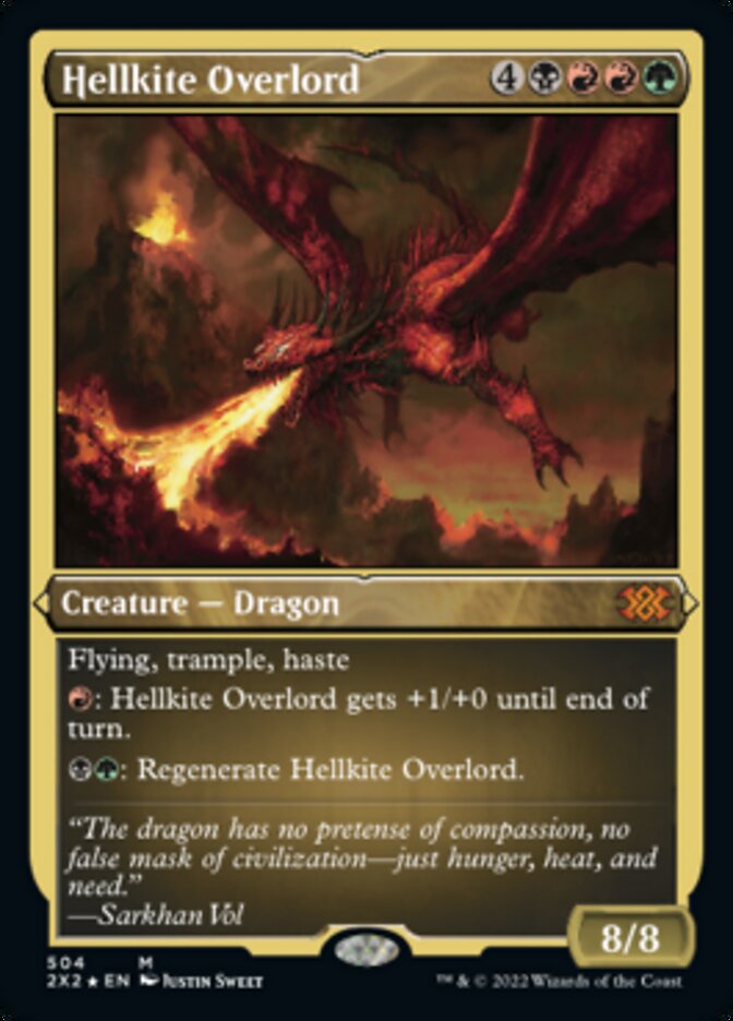 Hellkite Overlord (Foil Etched) [Double Masters 2022] | Local Legends