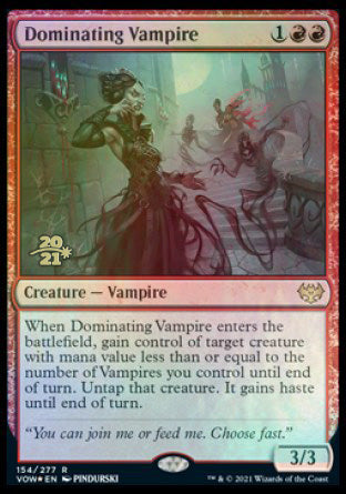 Dominating Vampire [Innistrad: Crimson Vow Prerelease Promos] | Local Legends