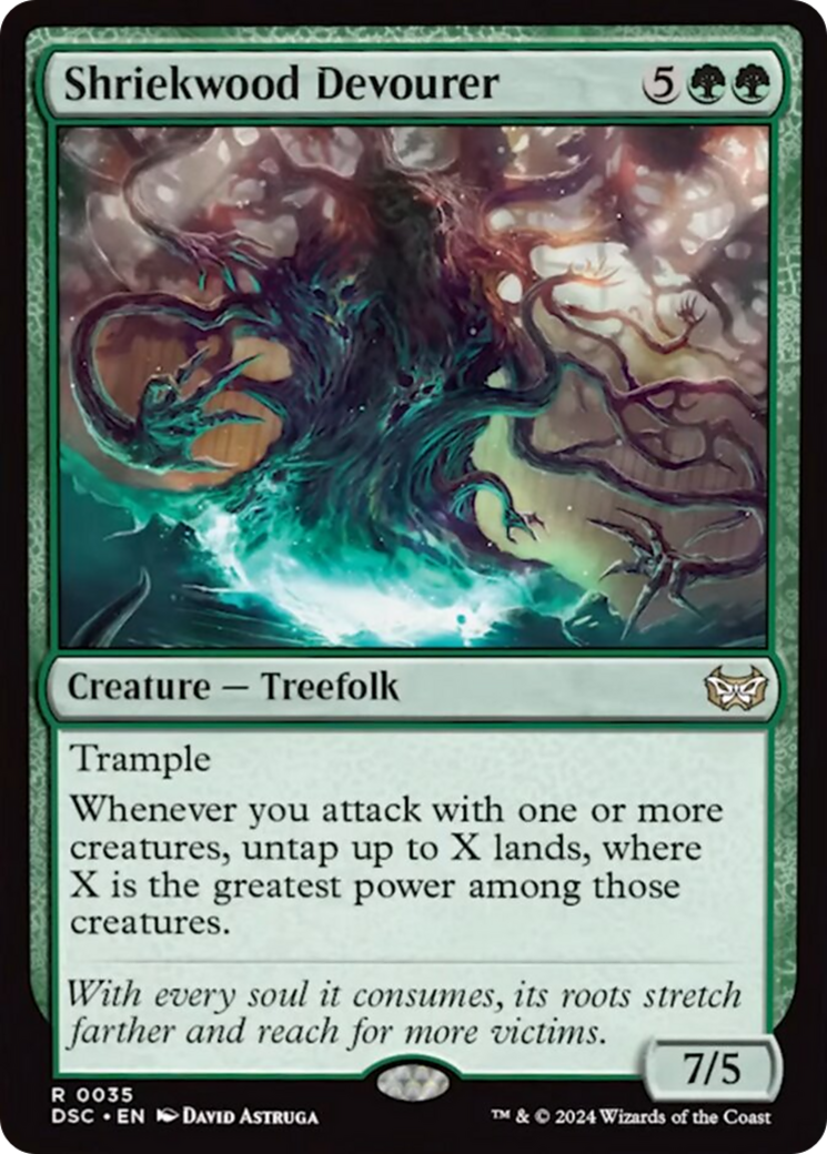 Shriekwood Devourer (Extended Art) [Duskmourn: House of Horror Commander] | Golgari Games