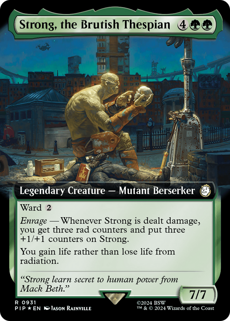 Strong, the Brutish Thespian (Extended Art) (Surge Foil) [Fallout] | Local Legends