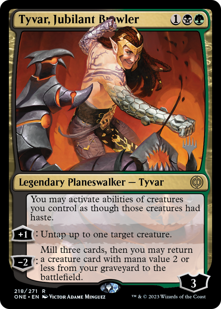 Tyvar, Jubilant Brawler (Promo Pack) [Phyrexia: All Will Be One Promos] | Local Legends