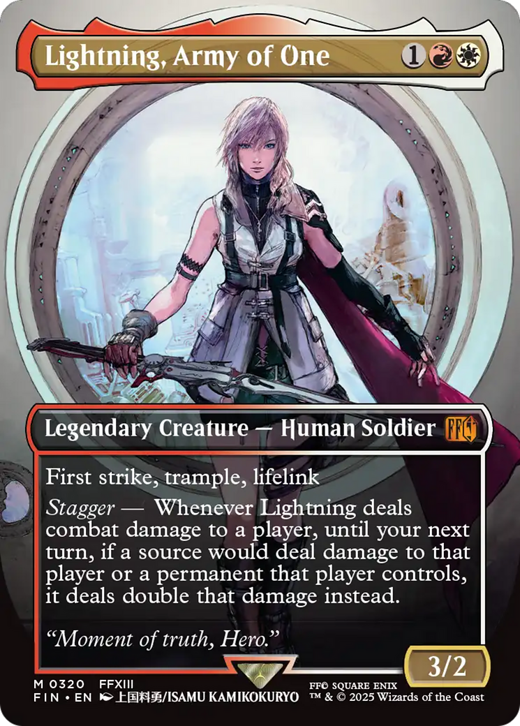 Lightning, Army of One (Borderless) (0320) [FINAL FANTASY] | Local Legends