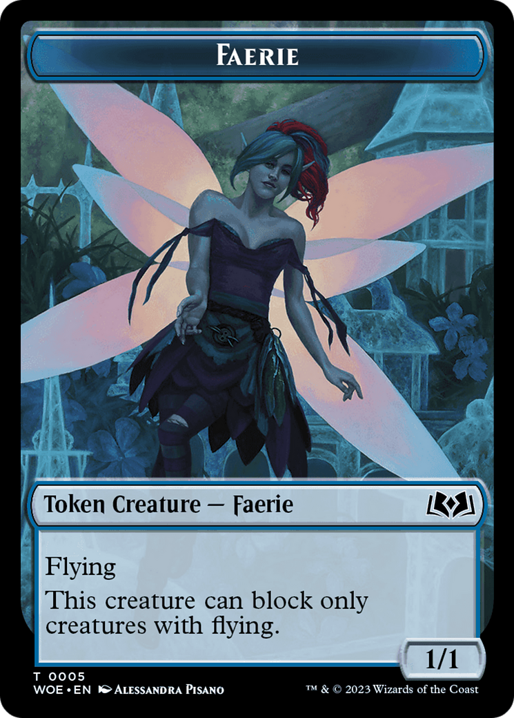 Faerie // Food (0011) Double-Sided Token [Wilds of Eldraine Tokens] | Local Legends