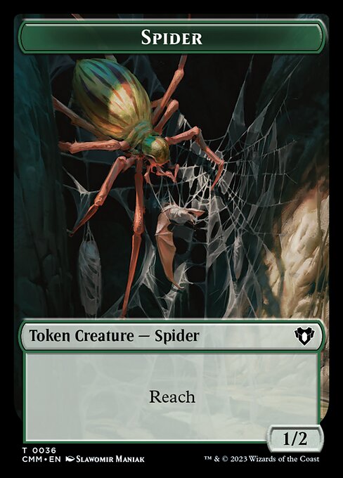 Treasure // Spider Double-Sided Token [Commander Masters Tokens] | Golgari Games