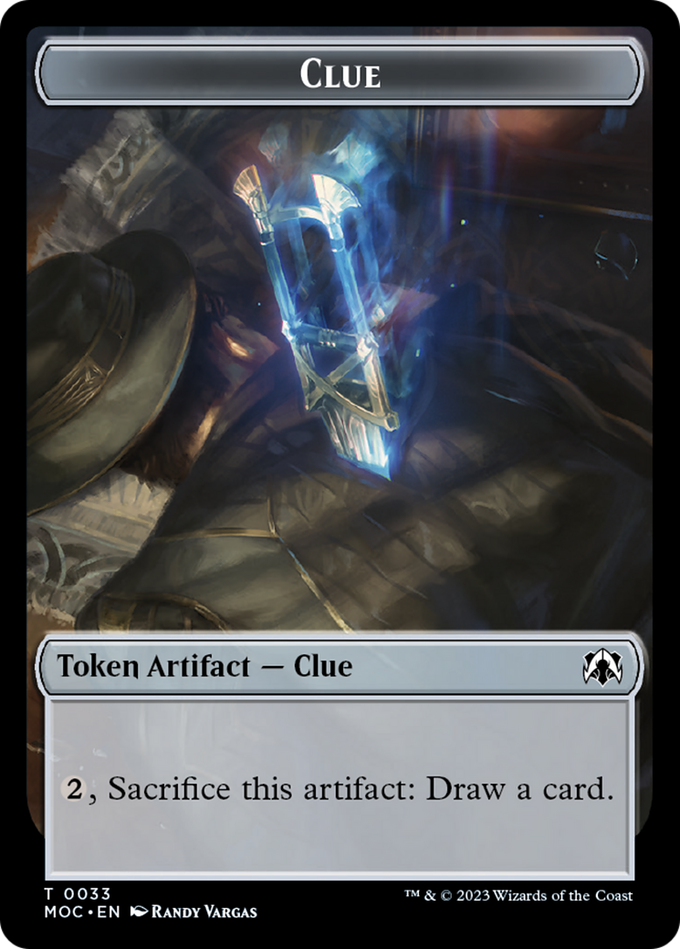 Golem // Clue Double-Sided Token [March of the Machine Commander Tokens] | Local Legends