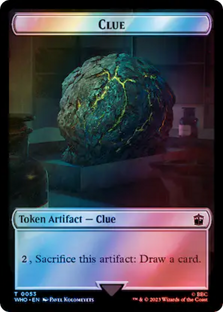 Alien Angel // Clue (0051) Double-Sided Token (Surge Foil) [Doctor Who Tokens] | Local Legends