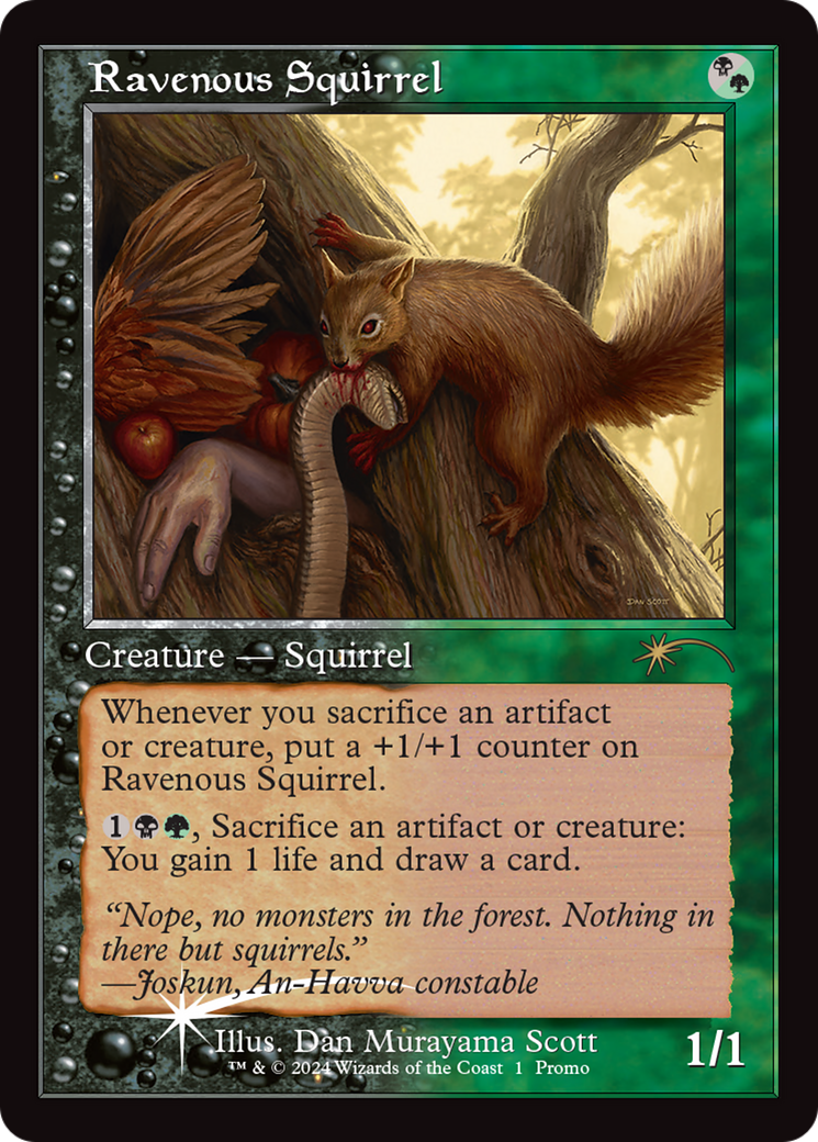 Ravenous Squirrel (Open House) [Wizards Play Network 2024] | Golgari Games