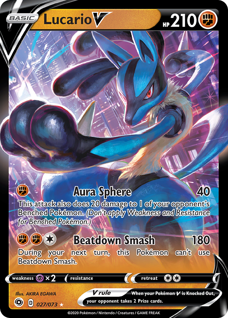 Lucario V (027/073) [Sword & Shield: Champion's Path] | Golgari Games