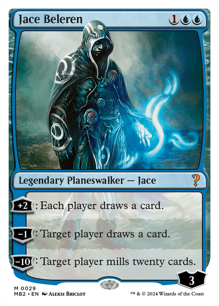 Jace Beleren (White Border) [Mystery Booster 2] | Golgari Games