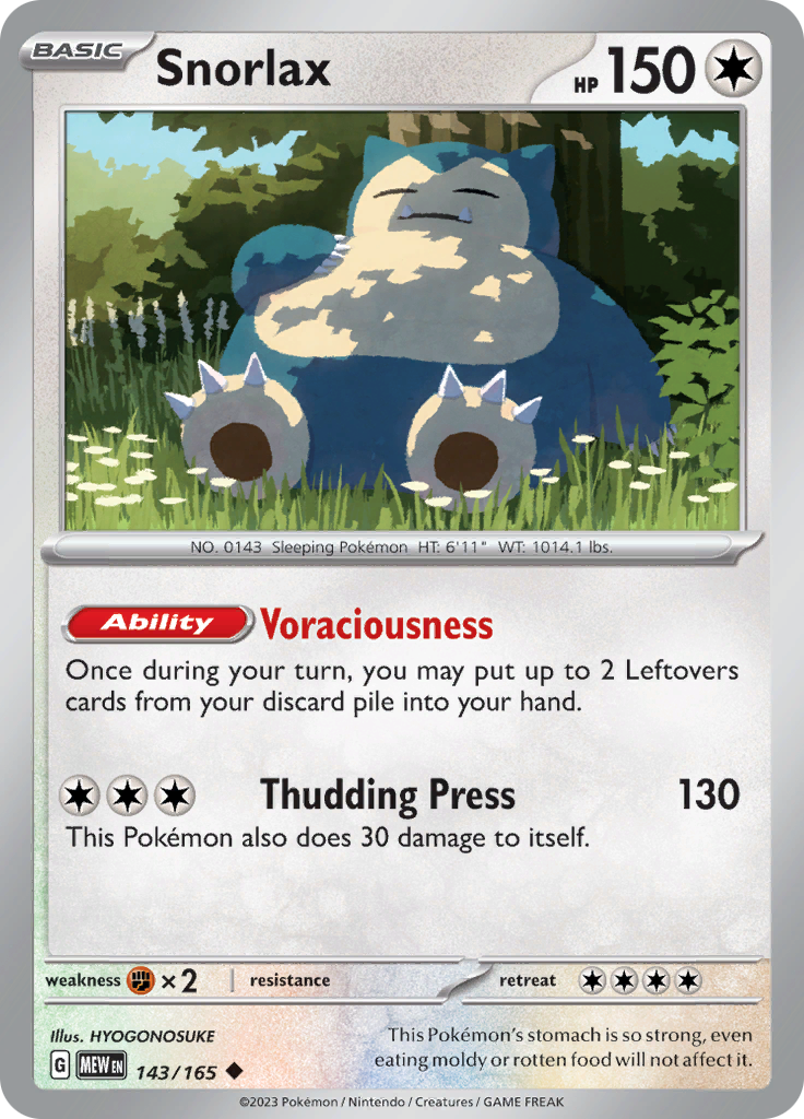 Snorlax (143/165) [Scarlet & Violet: 151] | Golgari Games