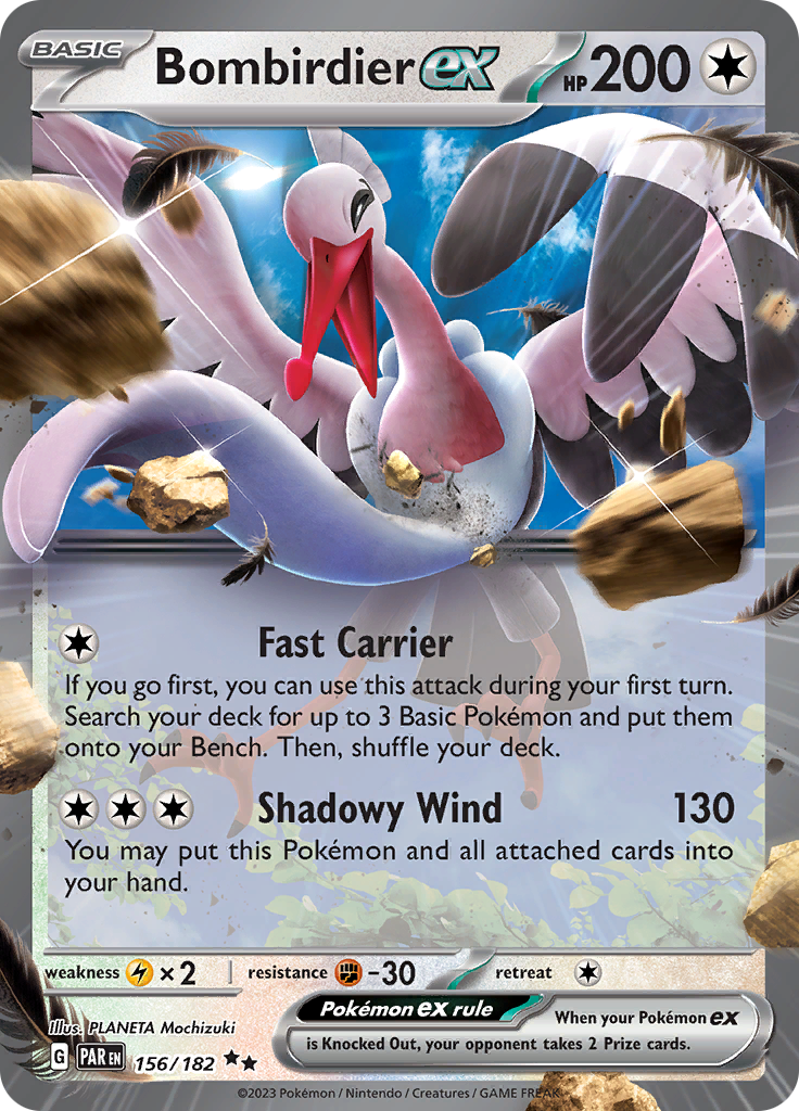 Bombirdier ex (156/182) [Scarlet & Violet: Paradox Rift] | Local Legends