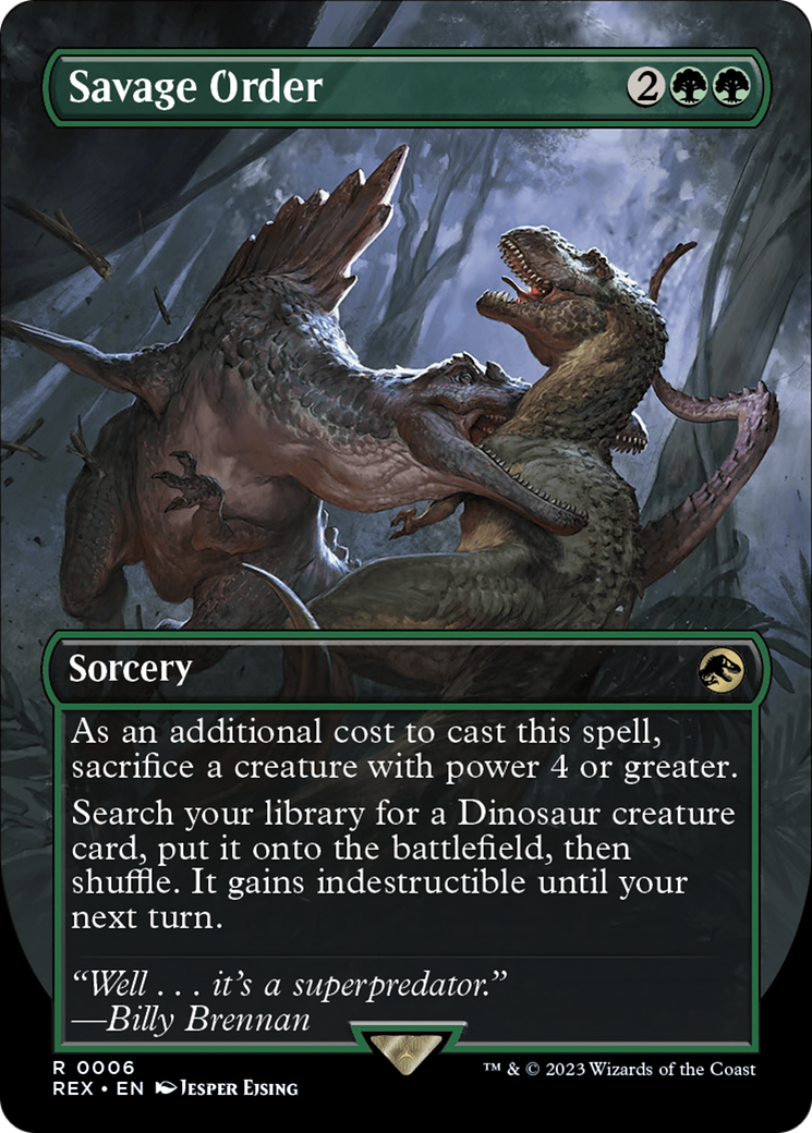 Savage Order (Borderless) [Jurassic World Collection] | Local Legends